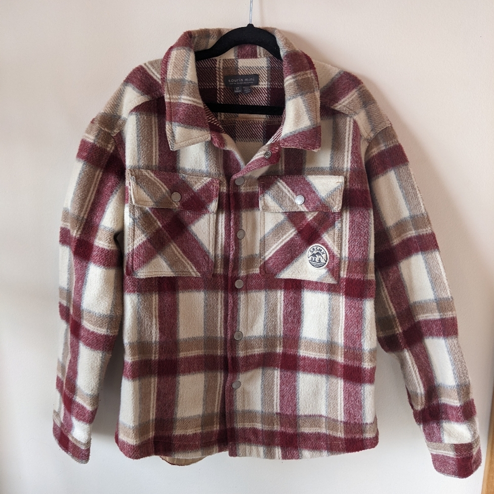 Souris Mini Plaid Shacket Children's Jacket Size 12